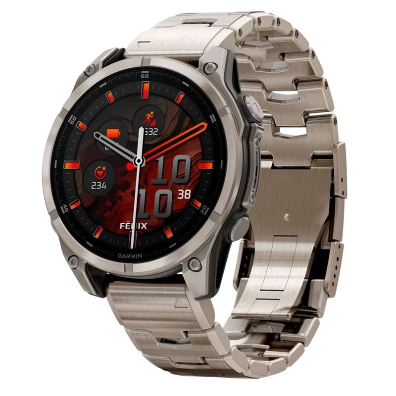Смарт-часы Garmin Fenix 8 47mm AMOLED Sapphire Titanium with Vented Titanium Bracelet (010-02904-40)