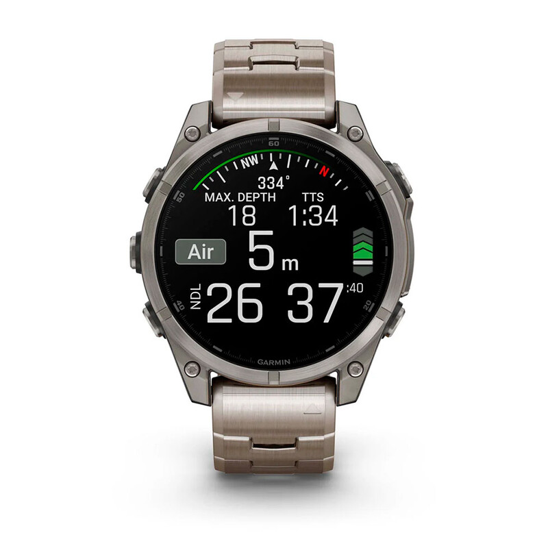Смарт-часы Garmin Fenix 8 47mm AMOLED Sapphire Titanium with Vented Titanium Bracelet (010-02904-40)