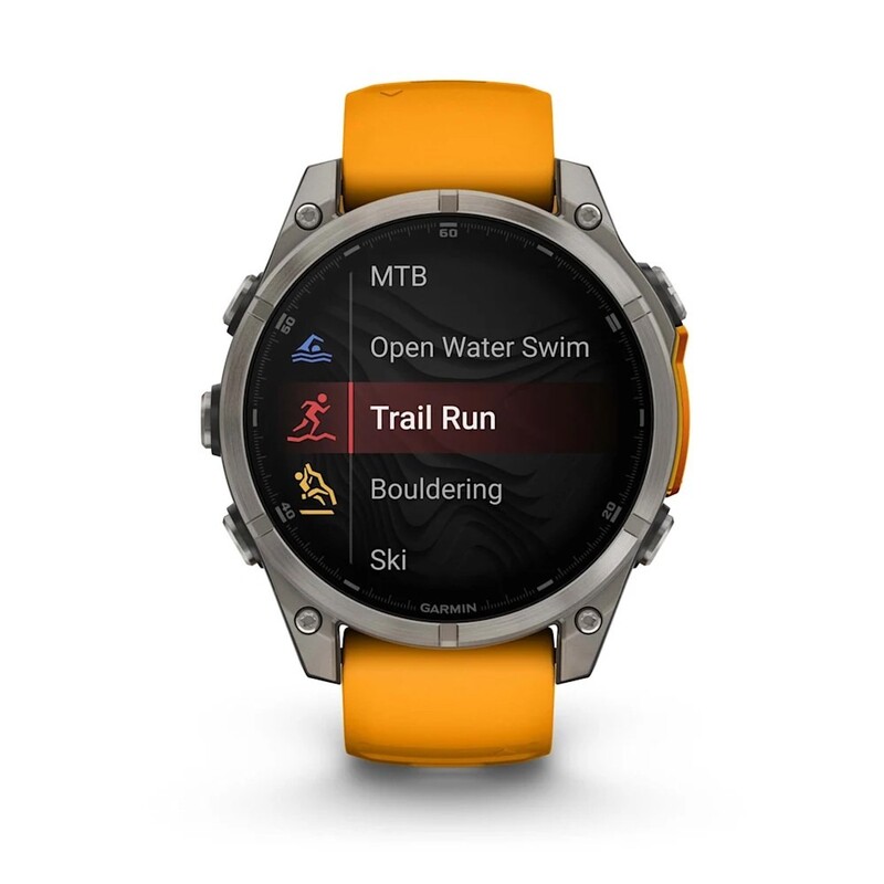 Смарт-часы Garmin Fenix 8 47mm AMOLED Sapphire Titanium with Spark Orange/Graphite Silicone Band (010-02904-11)