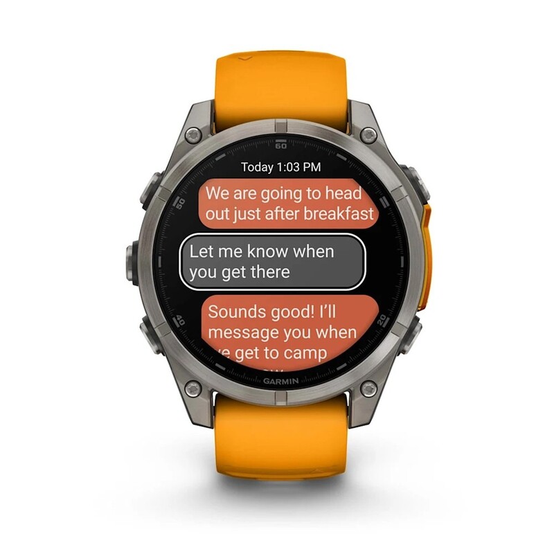 Смарт-часы Garmin Fenix 8 47mm AMOLED Sapphire Titanium with Spark Orange/Graphite Silicone Band (010-02904-11)