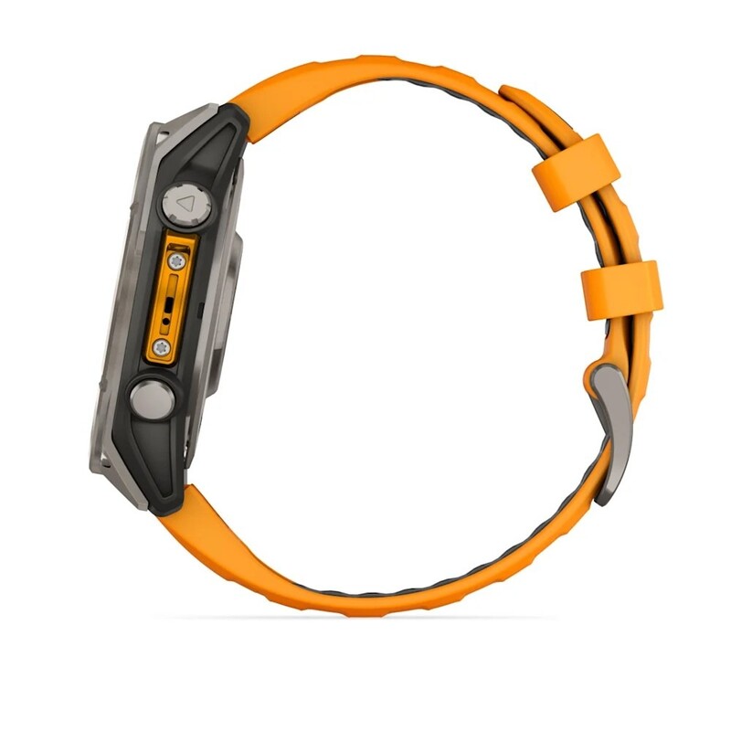 Смарт-часы Garmin Fenix 8 47mm AMOLED Sapphire Titanium with Spark Orange/Graphite Silicone Band (010-02904-11)
