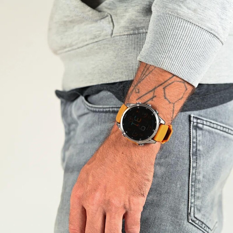 Смарт-часы Garmin Fenix 8 47mm AMOLED Sapphire Titanium with Spark Orange/Graphite Silicone Band (010-02904-11)
