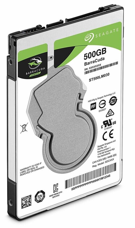 Накопитель HDD 2.5" SATA  500GB Seagate BarraCuda 5400rpm 128MB (ST500LM030)
