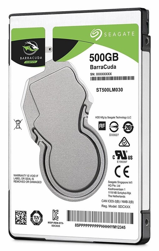 Накопитель HDD 2.5" SATA  500GB Seagate BarraCuda 5400rpm 128MB (ST500LM030)