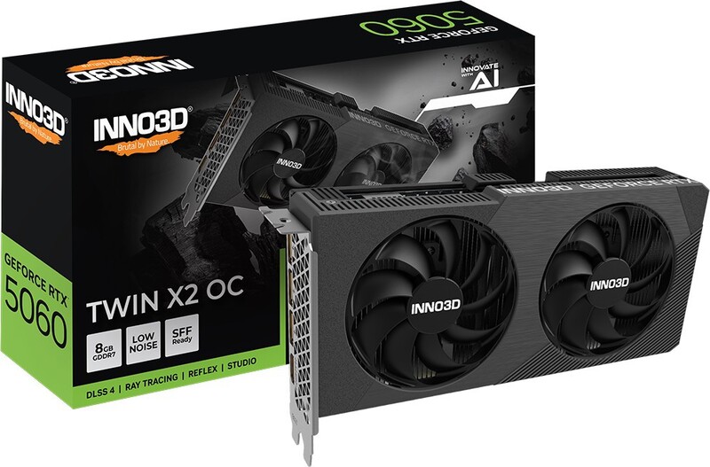 Видеокарта GF RTX 5060 8GB GDDR7 Twin X2 OC V2 Inno3D (N50602-08D7X-195071N)