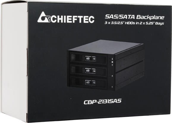 Бекплейн Chieftec Hot-Swap Aluminium 2x5.25"/3x3.5" SATA (CBP-2131SAS)