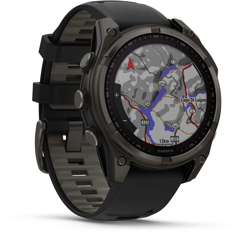 Смарт-годинник Garmin Fenix 8 47mm Sapphire Solar Carbon Gray DLC Titanium with Black and Pebble Grey Silicone Band (010-02906-11)