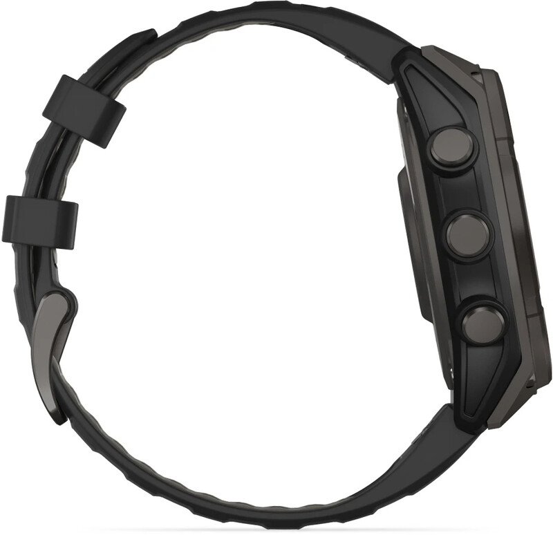 Смарт-годинник Garmin Fenix 8 47mm Sapphire Solar Carbon Gray DLC Titanium with Black and Pebble Grey Silicone Band (010-02906-11)