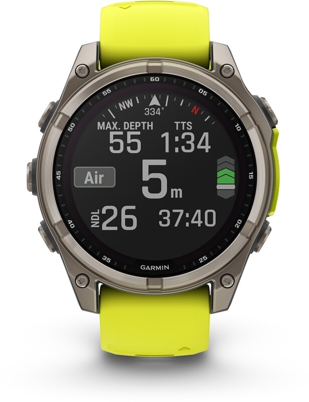 Смарт-годинник Garmin Fenix 8 47mm Sapphire Solar Titanium with Amp Yellow/Graphite Silicone Band (010-02906-21)