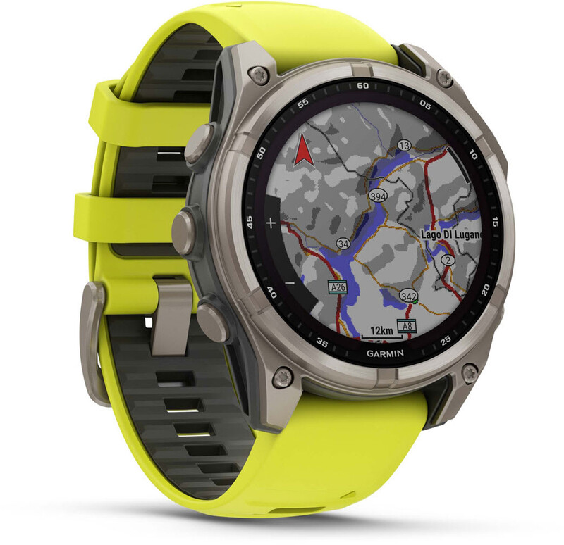 Смарт-годинник Garmin Fenix 8 51mm Sapphire Solar Titanium with Amp Yellow/Graphite Silicone Band (010-02907-21)