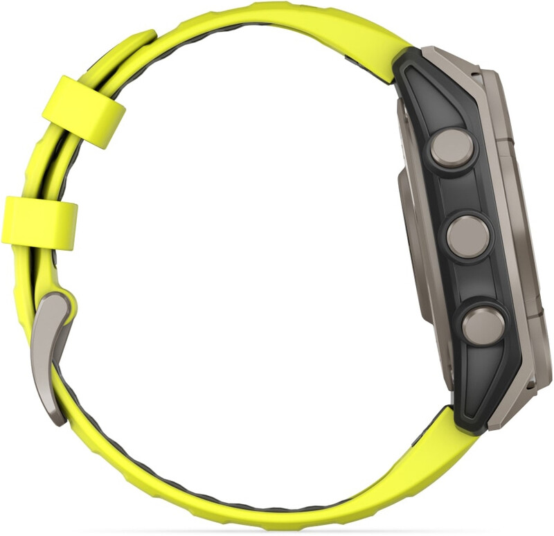 Смарт-годинник Garmin Fenix 8 51mm Sapphire Solar Titanium with Amp Yellow/Graphite Silicone Band (010-02907-21)