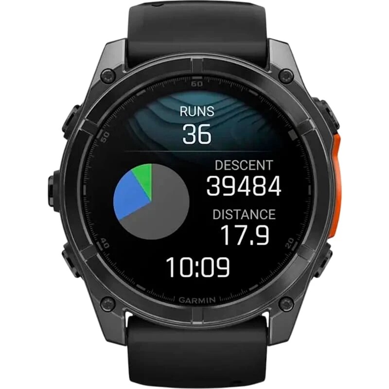 Смарт-часы Garmin Fenix 8 51mm AMOLED Slate Gray with Black Silicone Band (010-02905-00)
