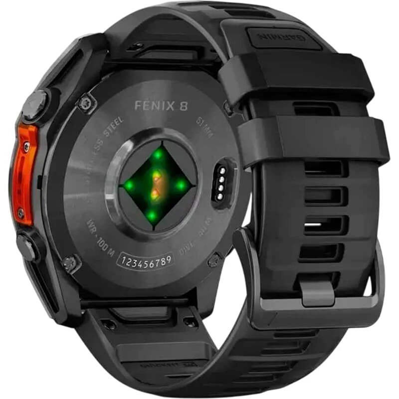 Смарт-часы Garmin Fenix 8 51mm AMOLED Slate Gray with Black Silicone Band (010-02905-00)