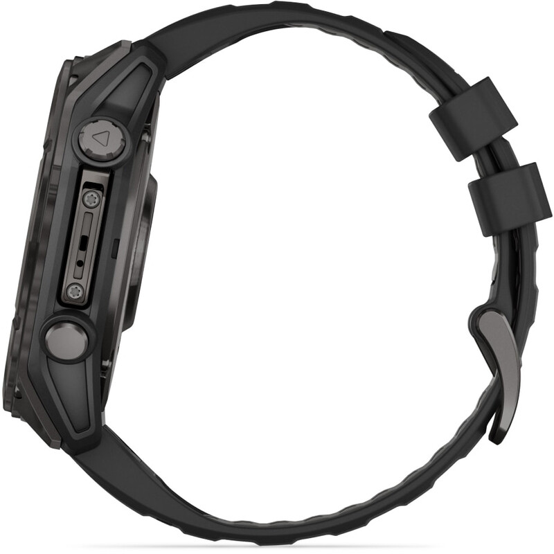 Смарт-часы Garmin Fenix 8 51mm AMOLED Sapphire Carbon Grey DLC with Black and Pebble Grey Silicone Band (010-02905-21)