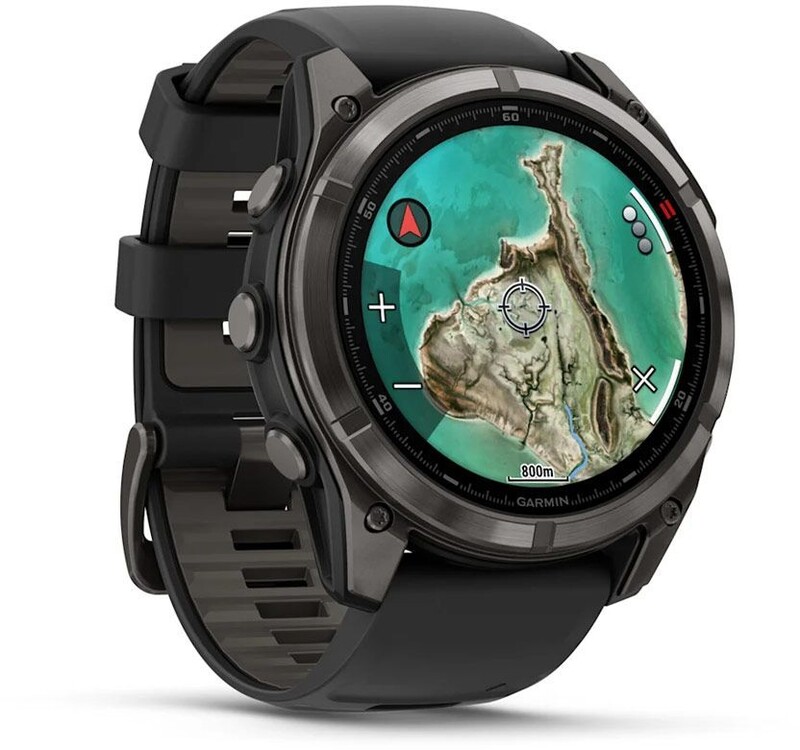 Смарт-годинник Garmin Fenix 8 51mm MicroLED Sapphire Titanium Carbon Gray with Black and Pebble Grey Silicone Band (010-03380-05)
