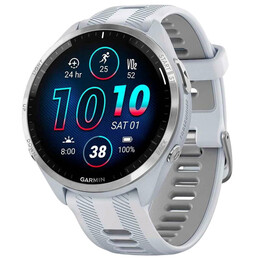 Смарт-годинник Garmin Forerunner 965 Titanium Bezel with Whitestone Case and Whitestone/Powder Gray Silicone Band (010-02809-11)