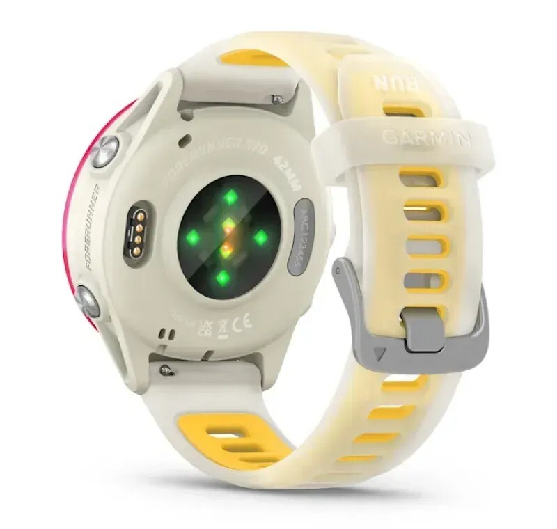 Смарт-часы Garmin Forerunner 570 42mm Raspberry Aluminum with Translucent Bone/Mango (010-02970-02)