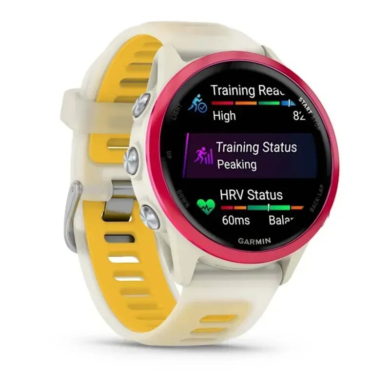 Смарт-часы Garmin Forerunner 570 42mm Raspberry Aluminum with Translucent Bone/Mango (010-02970-02)