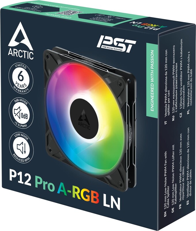 Вентилятор ArcticP12 Pro A-RGB LN – 3 Pack (ACFAN00347A)