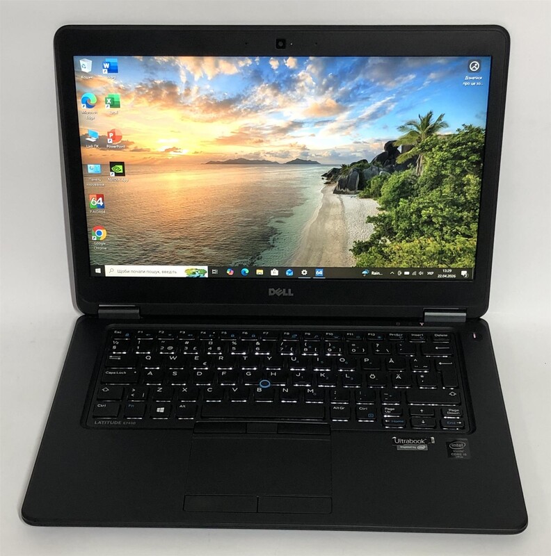 Ноутбук Dell Latitude E7450 / 14" FullHD IPS / i5-5300U / 8GB / 128GB SSD / NVidia GeForce 840M, 2GB / Win10Pro / Backlight - Б/в