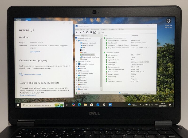 Ноутбук Dell Latitude E7450 / 14" FullHD IPS / i5-5300U / 8GB / 128GB SSD / NVidia GeForce 840M, 2GB / Win10Pro / Backlight - Б/в