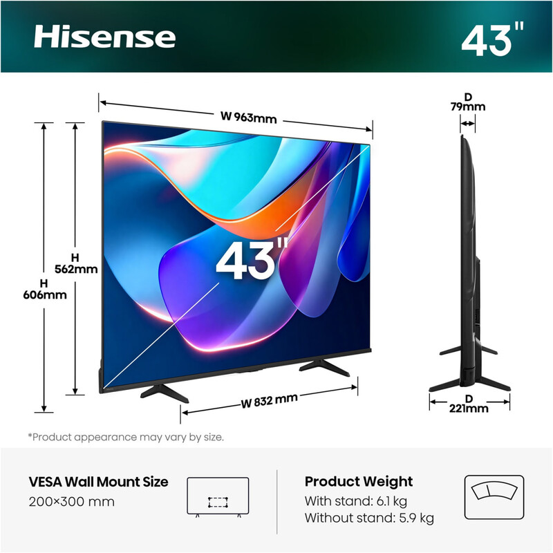 Телевизор Hisense 43A6S