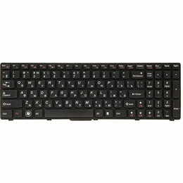 Клавіатура PowerPlant для ноутбука IBM/Lenovo B570, B590, V570 чорний, чорний фрейм (KB311538)