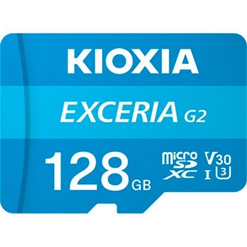 Карта памяти MicroSDXC 128GB UHS-I/U3 Class 10 Kioxia Exceria G2 R100/W50MB/s + SD Adapter (LMEX2L128GG2)