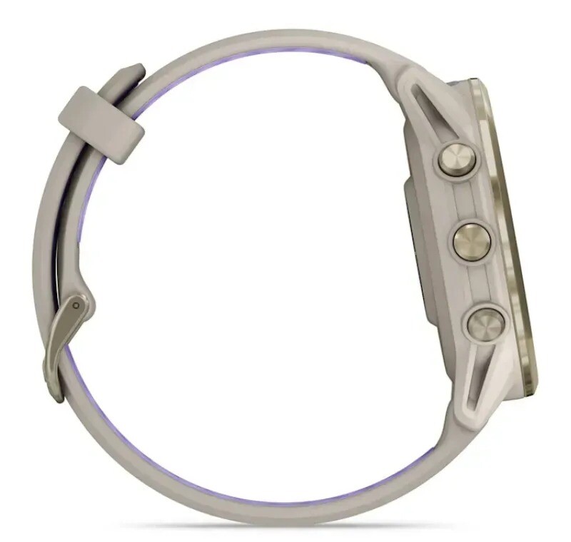Смарт-годинник Garmin Forerunner 970 French Gray Soft Gold Titanium with French Gray/Translucent Indigo Silicone with Soft Gold Buckle (010-02969-12)