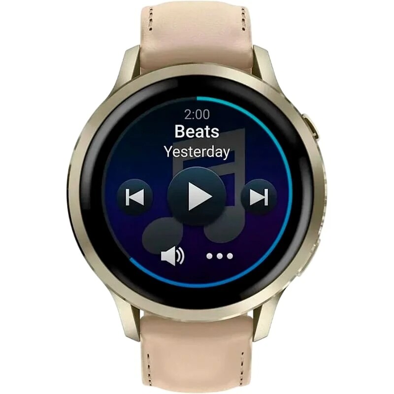 Смарт-часы Garmin Venu 4 41mm Lunar Gold with Bone Light Sand Leather Band (010-03013-03)