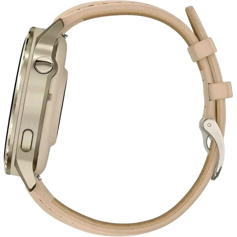 Смарт-часы Garmin Venu 4 41mm Lunar Gold with Bone Light Sand Leather Band (010-03013-03)
