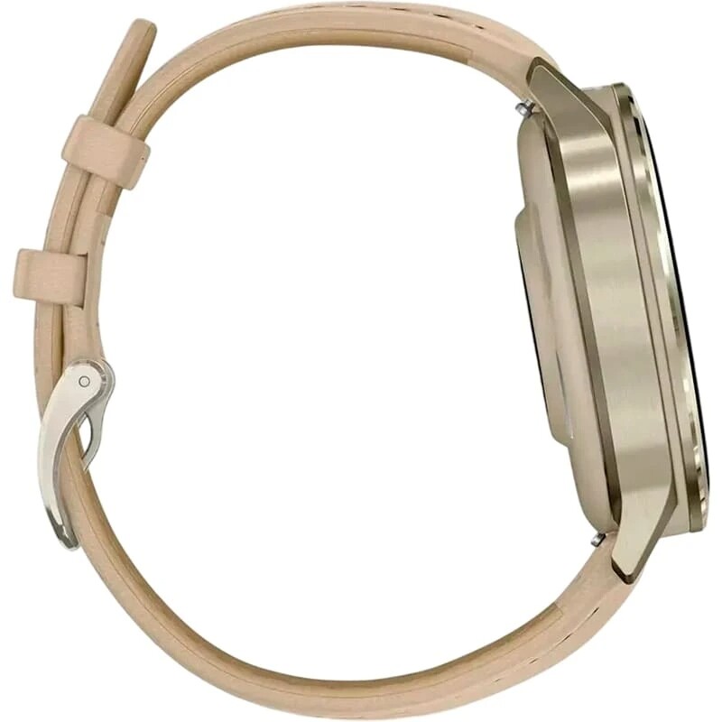Смарт-часы Garmin Venu 4 41mm Lunar Gold with Bone Light Sand Leather Band (010-03013-03)