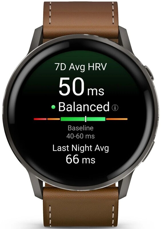 Смарт-часы Garmin Venu 4 45mm Black with Brown Leather Band (010-03014-03)