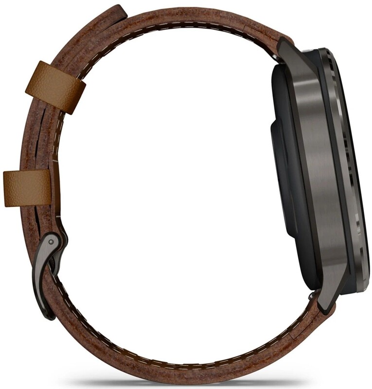 Смарт-часы Garmin Venu 4 45mm Black with Brown Leather Band (010-03014-03)