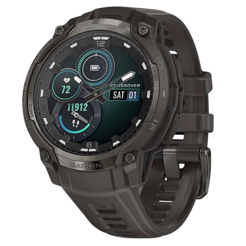 Смарт-часы Garmin Instinct Crossover AMOLED Charcoal Grey with Charcoal Grey Silicone (010-03398-00)