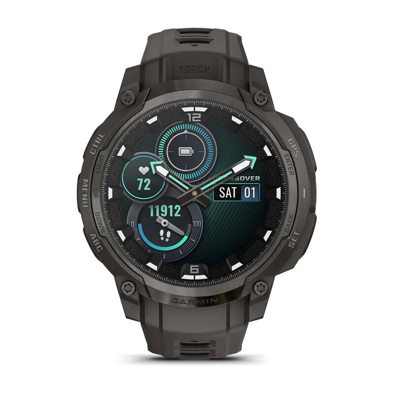 Смарт-часы Garmin Instinct Crossover AMOLED Charcoal Grey with Charcoal Grey Silicone (010-03398-00)
