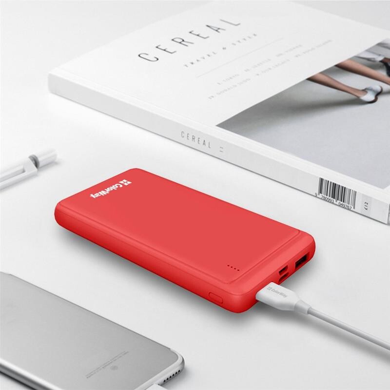 Універсальна мобільна батарея ColorWay Slim PD 10000mAh Red (CW-PB100LPG3RD-PD)