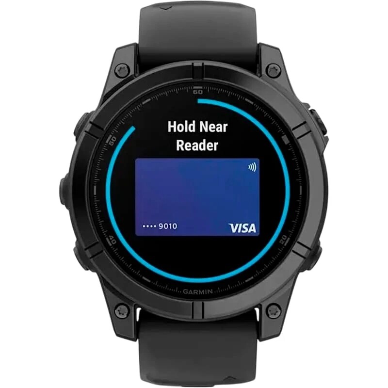 Смарт-часы Garmin Fenix E 47mm AMOLED Slate Gray Steel with Black Silicone Band (010-03025-01)