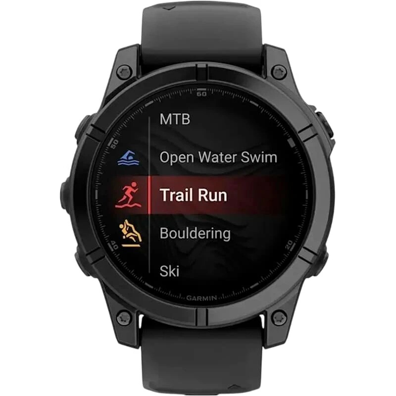 Смарт-часы Garmin Fenix E 47mm AMOLED Slate Gray Steel with Black Silicone Band (010-03025-01)