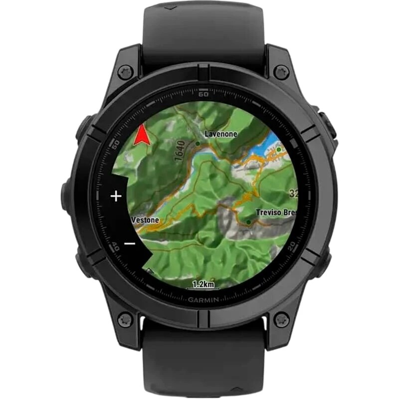 Смарт-часы Garmin Fenix E 47mm AMOLED Slate Gray Steel with Black Silicone Band (010-03025-01)