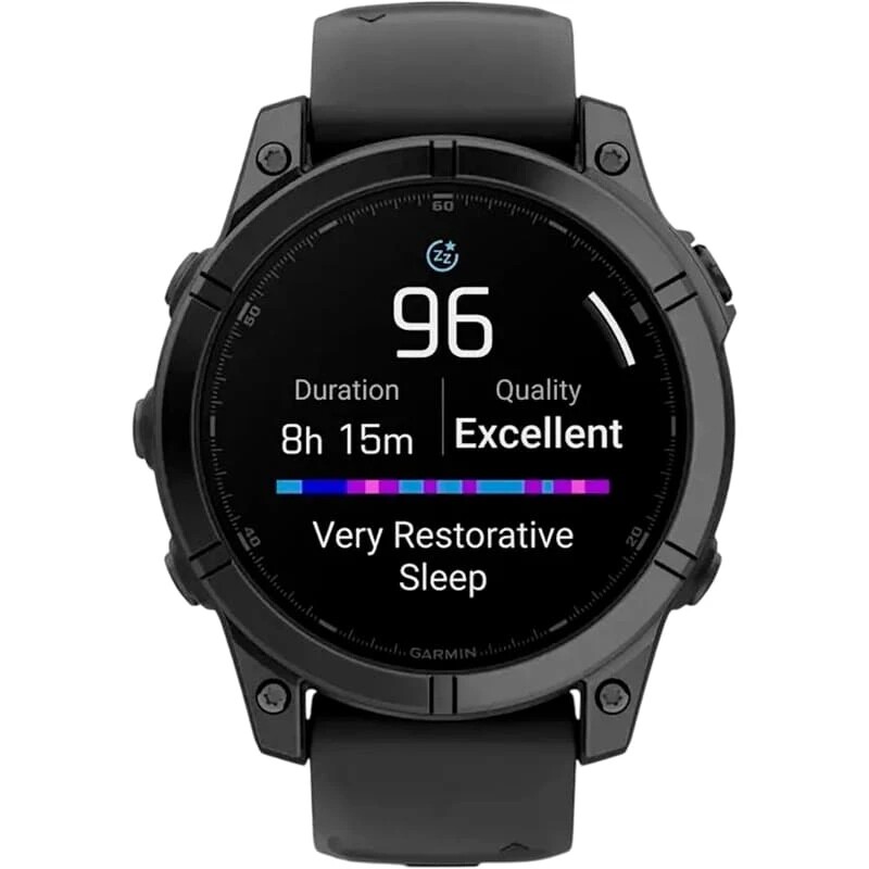 Смарт-часы Garmin Fenix E 47mm AMOLED Slate Gray Steel with Black Silicone Band (010-03025-01)