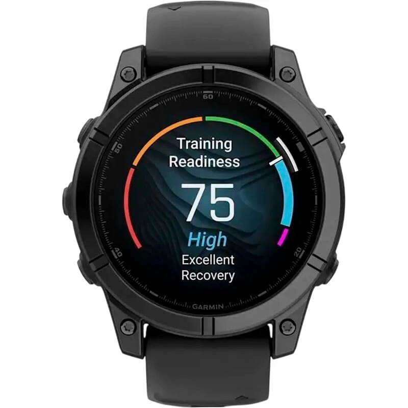 Смарт-часы Garmin Fenix E 47mm AMOLED Slate Gray Steel with Black Silicone Band (010-03025-01)