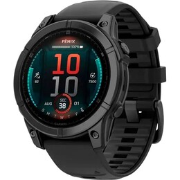 Смарт-годинник Garmin Fenix E 47mm AMOLED Slate Gray Steel with Black Silicone Band (010-03025-01)