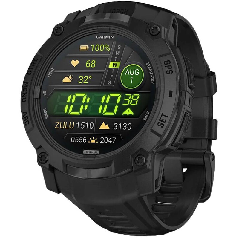 Смарт-годинник Garmin Instinct 3 50mm Tactical AMOLED Black with Black Silicone Band (010-03020-50)