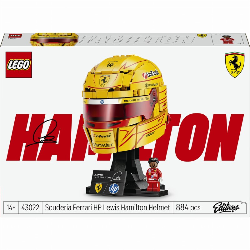 Конструктор LEGO Editions Formula 1 Шолом Льюїса Гамільтона з команди Scuderia Ferrari HP (43022)