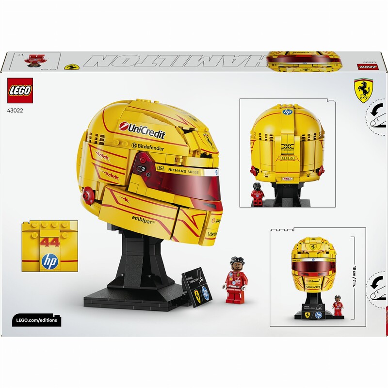 Конструктор LEGO Editions Formula 1 Шолом Льюїса Гамільтона з команди Scuderia Ferrari HP (43022)