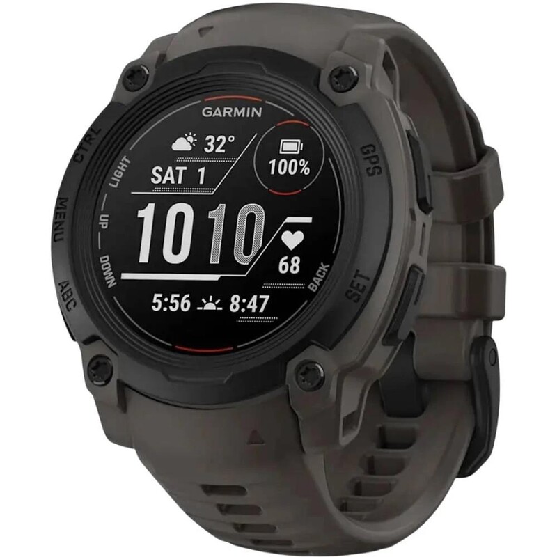 Смарт-годинник Garmin Instinct E 40 mm Black with Charcoal Silicone Band (010-02932-00)