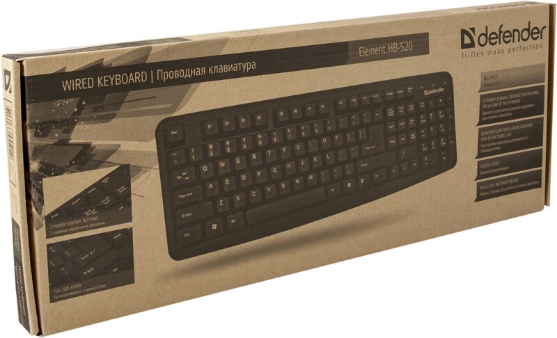 Клавіатура Defender Element HB-520 Grey (45521) PS/2