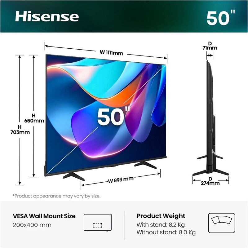 Телевизор Hisense 50A6S