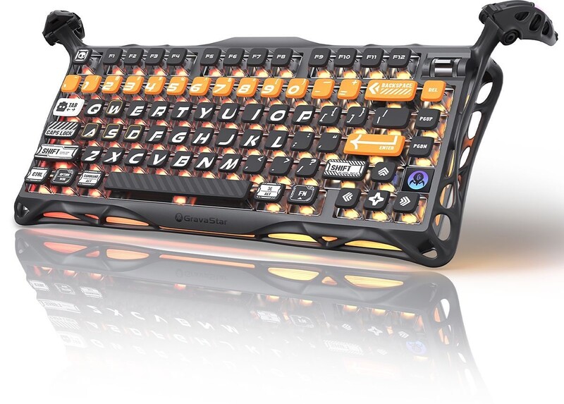 Клавіатура бездротова GravaStar Mercury K1 Pro CyberFlare (GSK1PRO_BO_BLK)